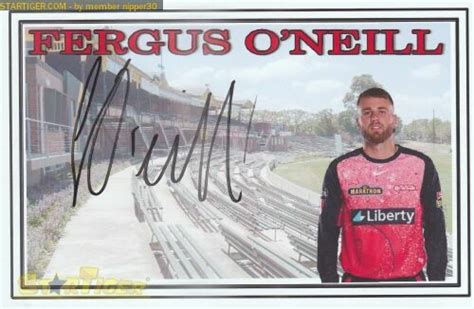 Fergus Oneill Autograph Collection Entry At Startiger