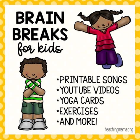 Focus And Control 25 Energizing Brain Breaks For Kids Artofit