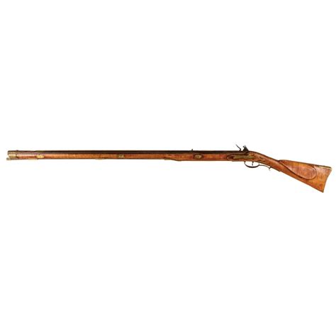 Sold Price C 1800s Contemporary Made American Full Stock Golden Age Flintlock Long Rifle