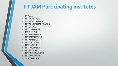 Ppt Iit Jam Exam Details Powerpoint Presentation Free Download Id