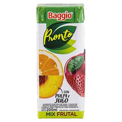 Jugo Baggio Mixfrutal 200 Cc X Unid