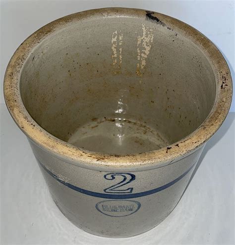 Sold Price 2 Gallon Blue Band Stoneware Crock Invalid Date CDT