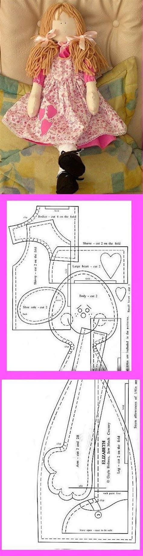 50 Moldes De Boneca De Pano Para Imprimir Passo A Passo