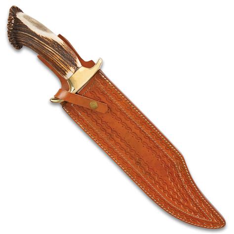 Timber Wolf King Stag Antler Crown Knife