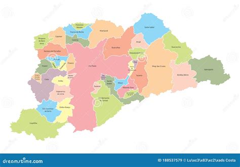 Mapa Da Regi O Metropolitana De S O Paulo Ilustra O Stock Ilustra O