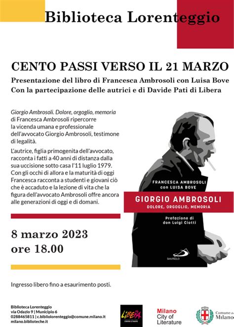 Liberainformazione Milano 8 Marzo Giorgio Ambrosoli Dolore Orgoglio