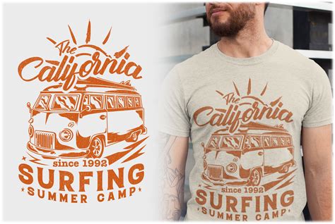 California Surfing Summer Beach T Shirt Graphic By Teexe · Creative Fabrica