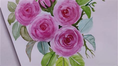 Easy Steps For Loose Flowers Painting Watercolour Watercolor