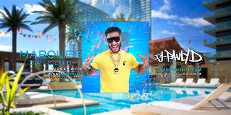 Dj Pauly D Marquee Dayclub Vegas Pool Party Saturday Vip Nightlife