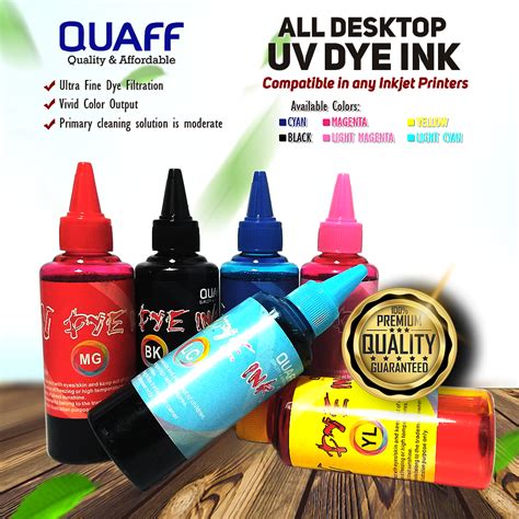 QUAFF Universal Dye Ink For Inkjet Printers 100ml Compatible For All