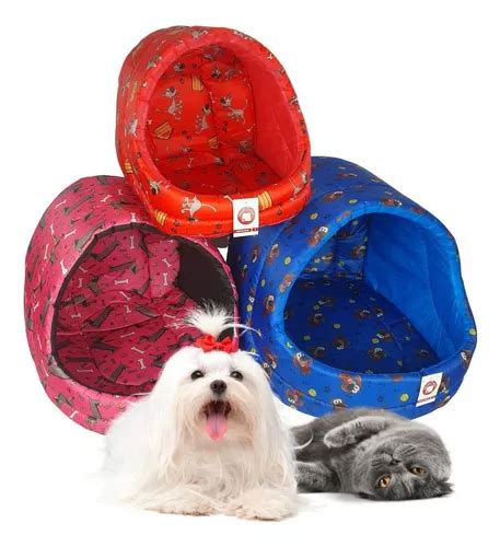 Caminha Iglu Para Cachorro Ou Gato Cama Pet Média MercadoLivre