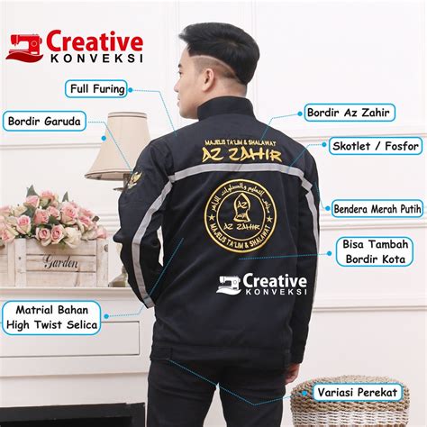 Jual Free Nama Jaket Majelis Azzahir Zahirmania Official Jaket