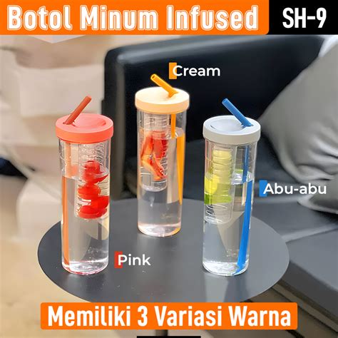 Jual Futureworld Botol Minum Transparan Infused Water Botol Minum