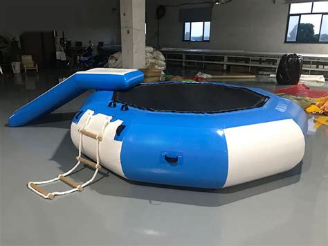 Custom Outdoor Inflatable Water Trampoline For Water Games with Slide ...