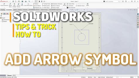 Solidworks How To Add Arrow Symbol YouTube