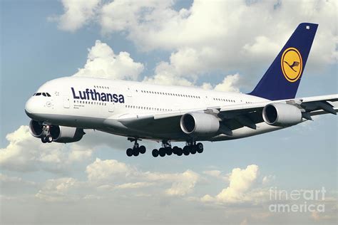 Lufthansa Airbus A380 Digital Art By Airpower Art Fine Art America