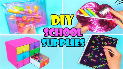 Diy School Supplies 4 Fun School Hacks And Crafts Youtube