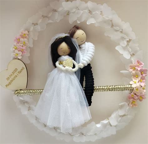 Makramowe Laleczki In Couples Doll Wedding Dolls