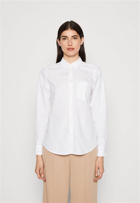 Gap Classic Shirt Button Down Blouse Optic Whitewhite Uk