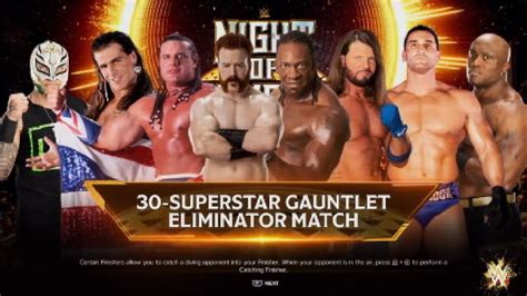 WWE 2K24 30 Superstar Gauntlet Eliminator Match Highlights YouTube