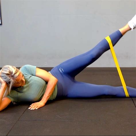 Lying Hip Abduction With Resistance Band By Fifi J Exercise How To