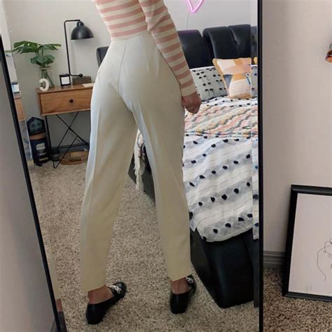 Vintage Cream Trouser Pants Size Super Cute And Depop