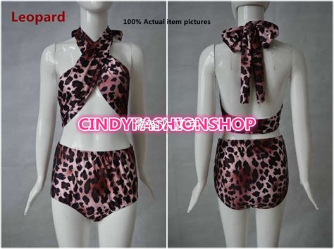 New Women Sexy Halter High Waist Bikini Set Bandage Swimwear Monokini