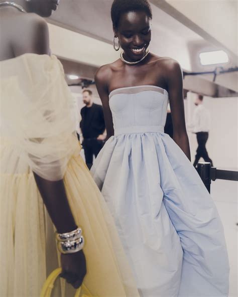 A McQueen Strapless Pale Sky Blue Corset Dress With A Parachute Skirt