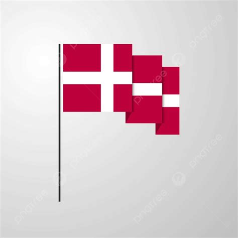 Denmark Flag Vector Png Images Denmark Waving Flag Creative Background