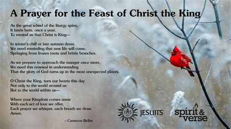 Spirit Verse A Prayer For The Feast Of Christ The King Jesuits Org