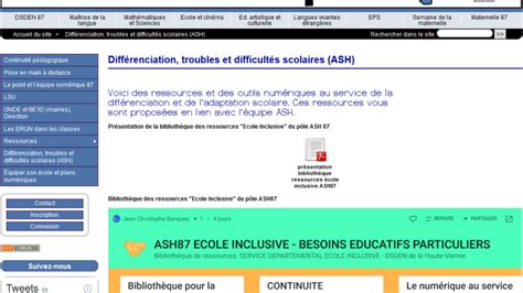 Sitothèque ressources numériques Ressources adaptées pour l école