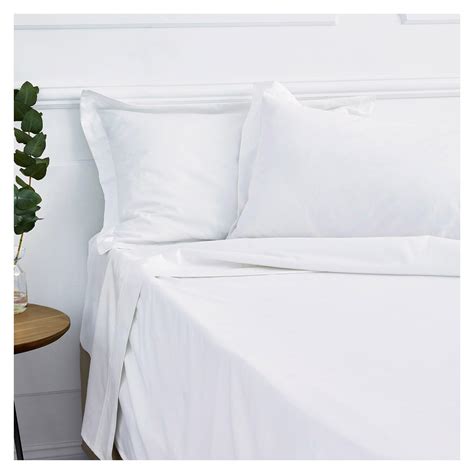 300TC White Flat Sheets (3064713) | Loads of Living