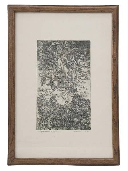 A Rare Russian Etching By Vyacheslav Kalinin