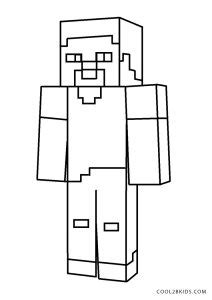 Minecraft Steve Coloring Pages