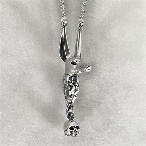 Anubis Necklace Anubis Silver Pendant Necklace Anubis Jewelry