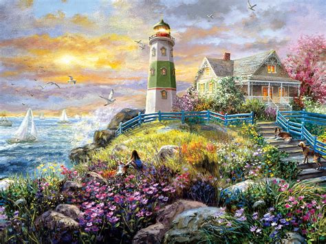 Sunsout A Lighthouse Memory 1000 Larger Piece Jigsaw Puzzle