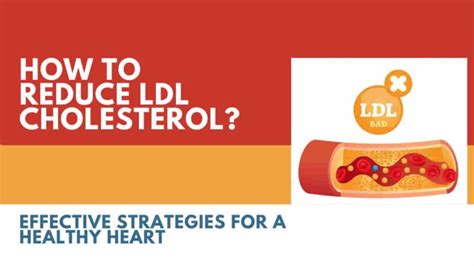 How To Reduce Ldl Cholesterol Effective Strategies For A Healthy Heart