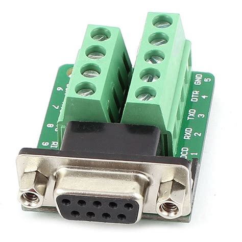 Adaptador Db9 Clema Hembra Rs232 Terminal Conector Serial