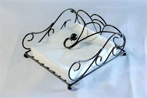 Wrought Iron Decorative Tissue Paper Holder Napkin Holder For Dining