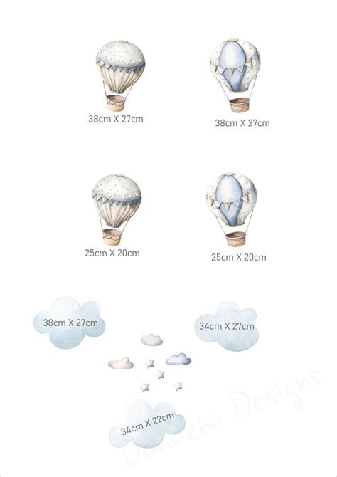 Hot Air Balloon Decal Fabric Wall Decal Wall Sticker Etsy Australia