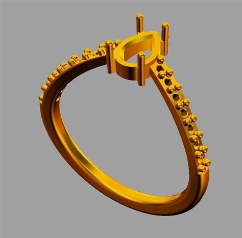 Gemstone Ring V Shape 3d Model 3d Printable Cgtrader