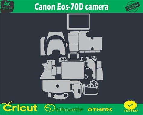 canon eos  camera skin vector template