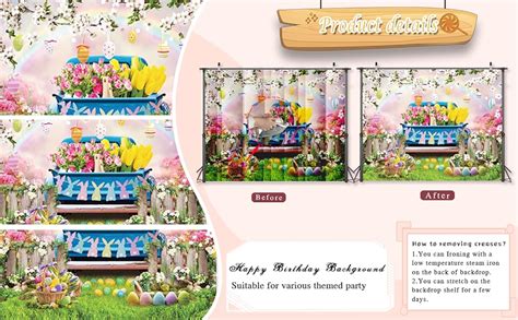 Amazon Caaerttply Easter Backdrop For Photography 10x8ft Spring