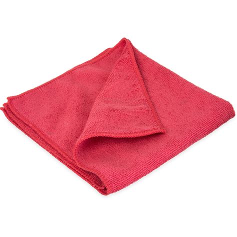 3633405 Terry Microfiber Cleaning Cloth 16 X 16 Red Carlisle