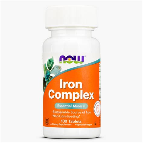 Now Foods Iron Complex Tablets Reduces Tiredness TRUFIT Eu