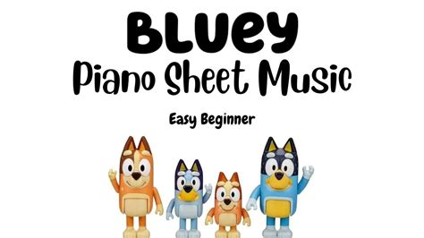 Bluey Theme Song Piano Sheet Music Easy Beginner Youtube