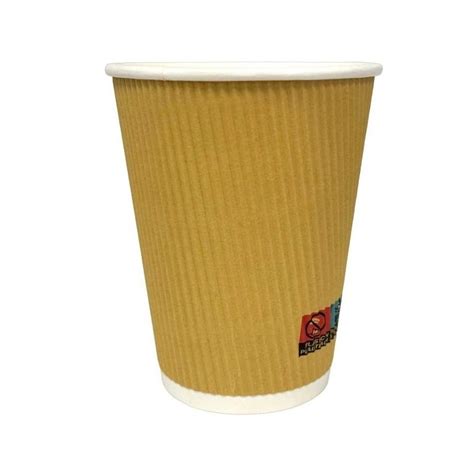 12oz Kraft Ripple Double Wall Cup Catering Disposables