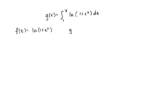 Video Solution Use Part 1 Of The Fundamental Theorem Of Calculus To Find The Derivative Of The