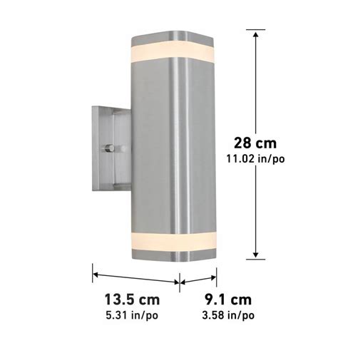 Mettle Led Outdoor Wall Light Stainless Steel Artika