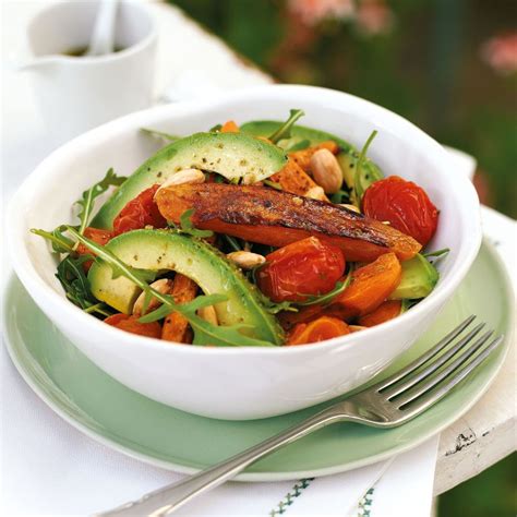 Roasted Sweet Potato And Almond Salad Lunch Recipes Woman And Home